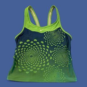 Women’s Nike Green and Blue Dri-Fit Sports Bra‎ Tank Top-Size Small